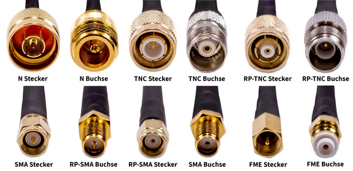 Koaxial Steckertypen