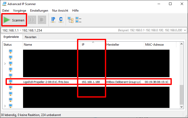 IP Adresse ermitteln - Schritt 1