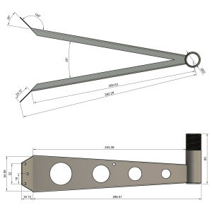 TravelConnector SMH1 - Montagezubehör, Segelmast, 1" UNS Außengewinde