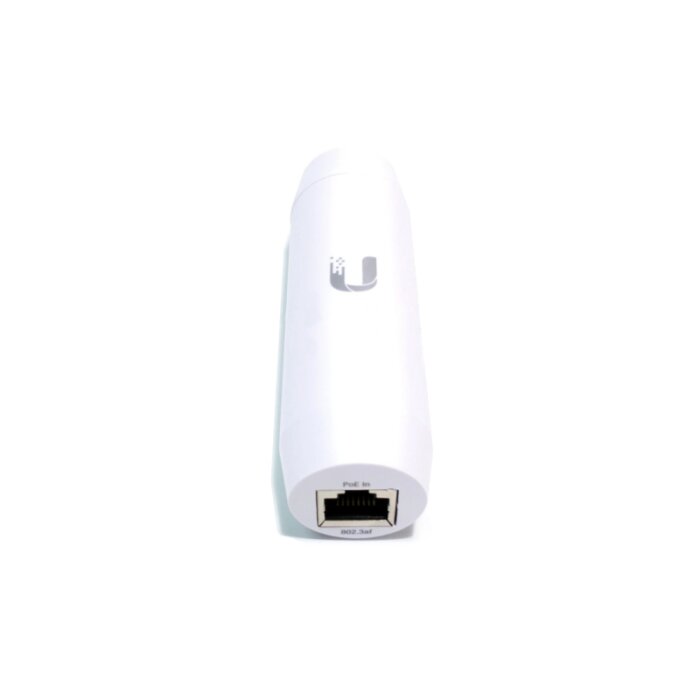 White Ubiquiti Networks INS-3AF-I-G PoE Injectors / Power Supplies converter for converting 802.3af to 24V passive PoE.