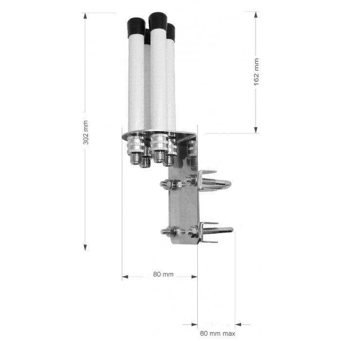 Antenna Wi-Fi Omni Dual Band Cisco Aironet 4dBi/4dBi - 4 Porte, Montaggio A Parete/Asta
