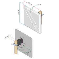 Technical drawing of the antenna