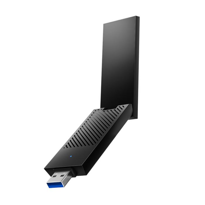 Cudy BE6500 (WU6500) WiFi 7 USB Adapter with two upright antennas