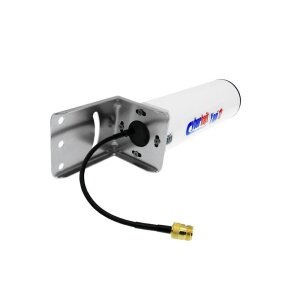 Rückseite der Yagi Antenne mit Antennenkabel und Montagezubehör