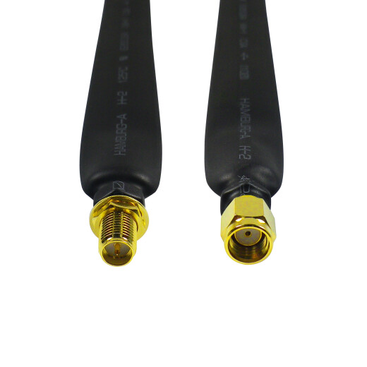 Coaxial window cable - 40cm, RP-SMA male to RP-SMA female