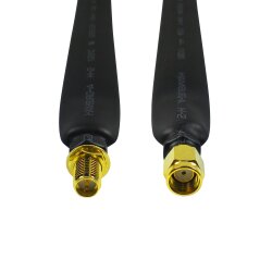 Koaxial Fensterkabel - 40cm, RP-SMA Stecker auf RP-SMA Buchse