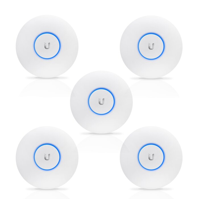 Ubiquiti UniFi AP AC Pro 5er-Pack (UAP-AC-PRO-5) in der Originalverpackung, eine professionelle WLAN-Lösung für Unternehmen.