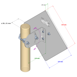 Technical drawing of the antenna