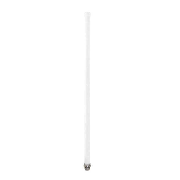 White ALFA Network AOA-2409TFA 9 dBi WiFi Omni-Directional Antenna for outdoor use.