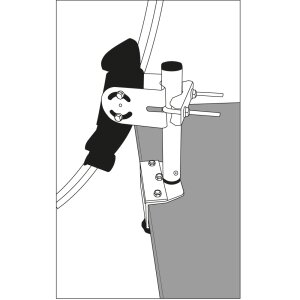 Technische Zeichnung der Halterung