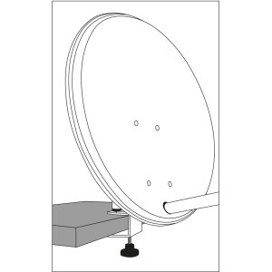 Beispielanwendung mit einer Satellitenschüssel - Rückseite