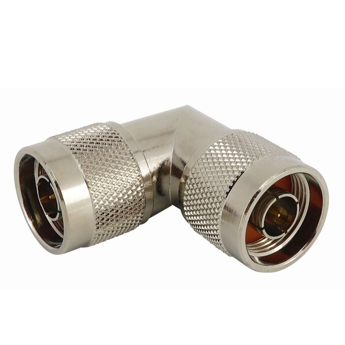 Coaxial adapter N male to N male with 90° angle