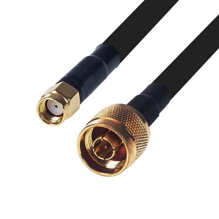 5m Coaxial Antenna Cable | RF-240, Outdoor, N male to RP-SMA male