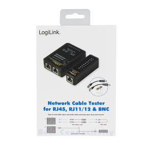 LogiLink WZ0015 Kabeltester | UTP, STP, RJ45, RJ11, BNC