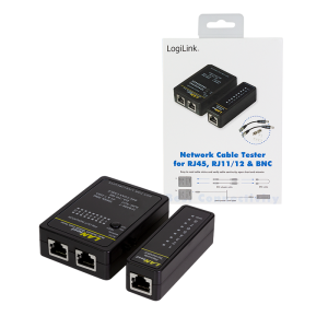 LogiLink WZ0015 Kabeltester | UTP, STP, RJ45, RJ11, BNC