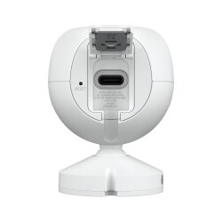 Rückseite der Ubiquiti UVC-G4-INS mit offener Kappe für die Stromversorgung