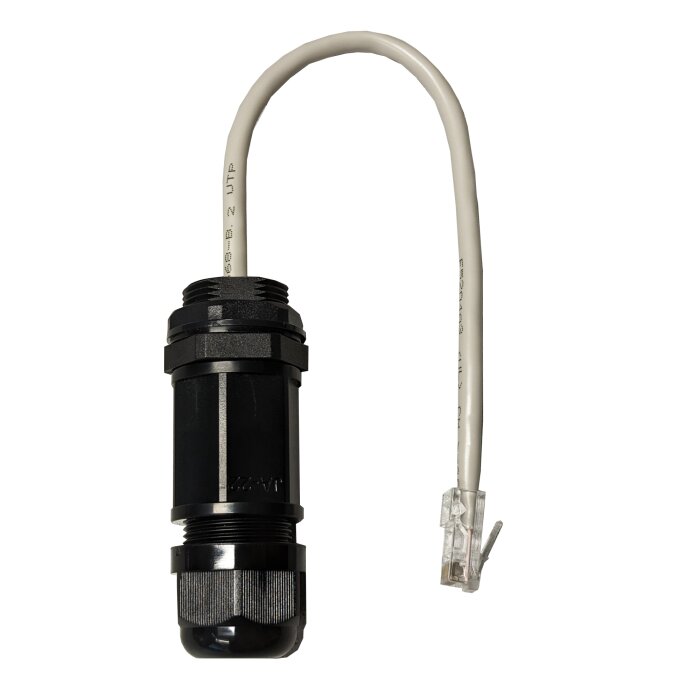 Ethernet cable gland, CAT5e, IP67 weatherproof, RJ45