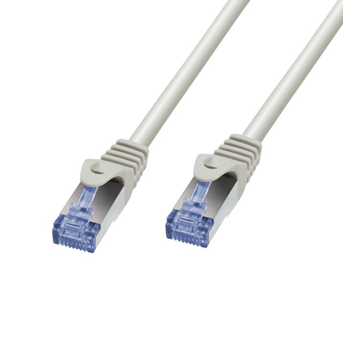 CAT.6a Netzwerkkabel / Patchkabel, SFTP, 2 x RJ45, Grau, 30m