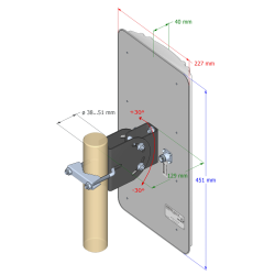 Technical drawing of the antenna