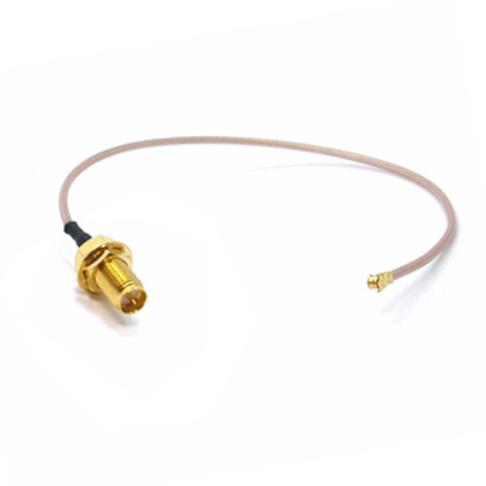 Coaxial pigtail, RG-178, 25cm, U.FL male to RP-SMA female