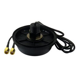 Ansicht der Unterseite der M2M WLAN Antenne mit Gummilippe und Gewinde