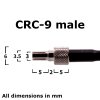 Koaxial Pigtail | RG-178, 25cm, FME Stecker auf CRC-9 Stecker