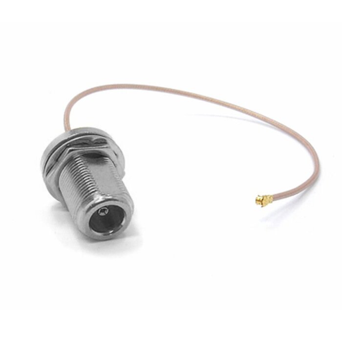 Coaxial pigtail, RG-178, 25cm, U.FL male to N female