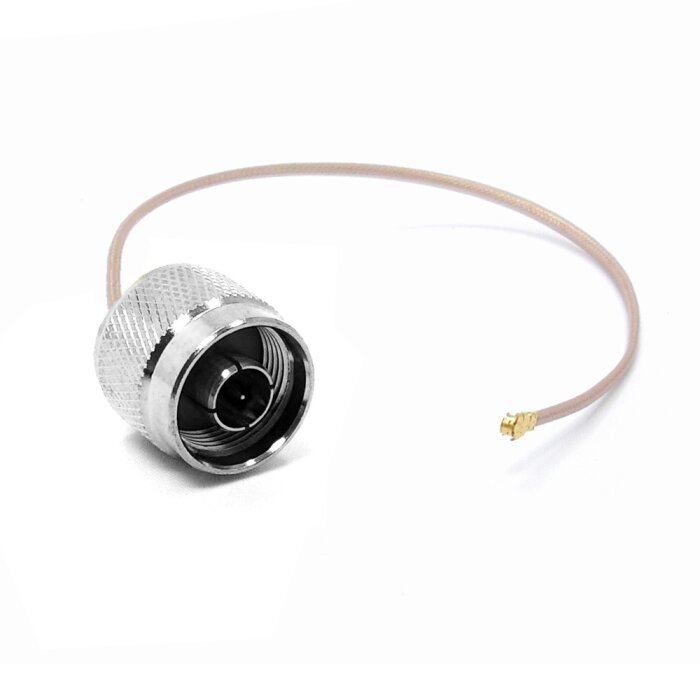 Coaxial pigtail, RG-178, 25cm, U.FL male to N male