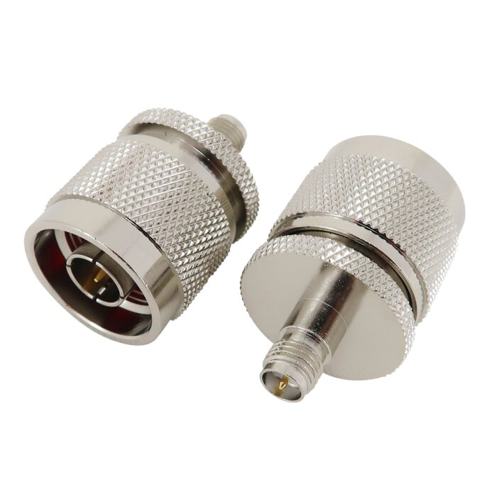 Coaxial adapter from RP-SMA female to N male