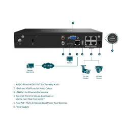 TP-Link VIGI NVR1004H-4P | 4-channel PoE+ network video recorder