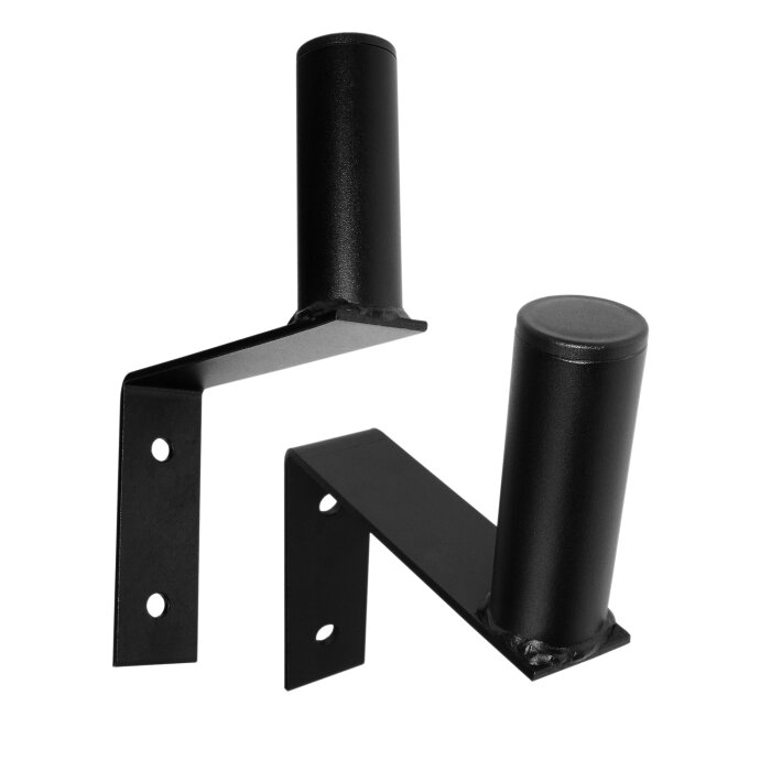 Wall mount / antenna mount, black matte, 10cm x 15cm