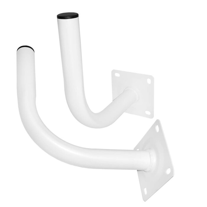 Galvanized wall bracket for antenna mounting, white, 25cm x 20cm