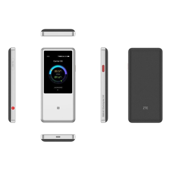 ZTE U60 PRO 5G Pocket Router with 10,000mAh Power Bank