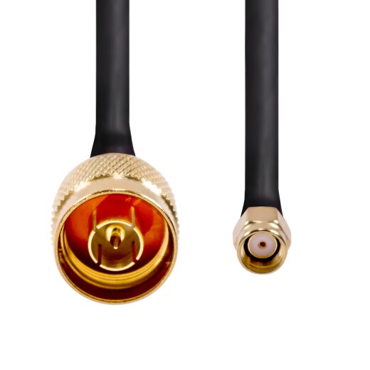 Coaxial cable RF240 with N male plug to RP-SMA male plug - up to 20m