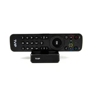 TVIP S-Box V.710 Frontansicht mit Logo und Status-LED