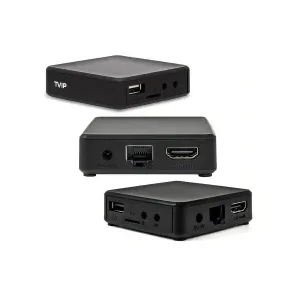 Rückseite der TVIP S-Box V.710 mit HDMI, Ethernet...