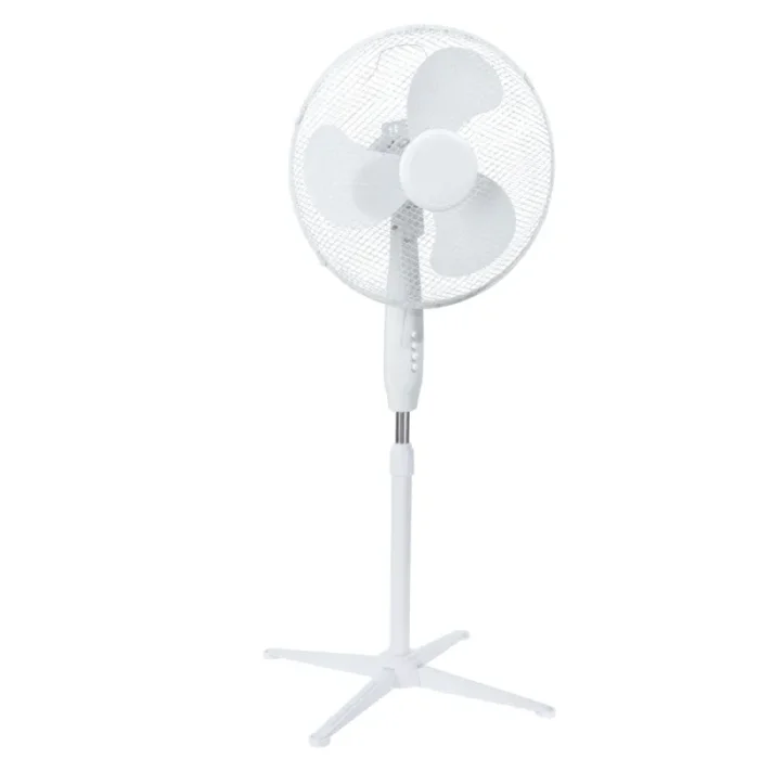 Weißer Standventilator Extralink Bryza ESF-40D-WH mit 40 cm Durchmesser und stabilem Kreuzfuß.