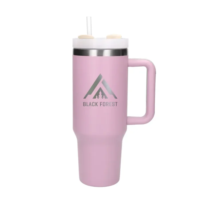Extralink Black Forest | Thermobecher, 1,2L, Edelstahl, Strohhalm, Griff - Bild 1