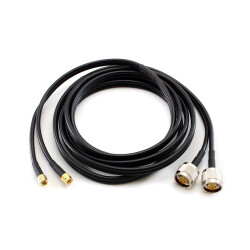 Antenna cable for LTE antenna - 10m, TWIN cable, N plug to SMA plug