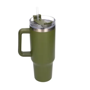 Leak-proof insulated travel mug for hot and cold drinks