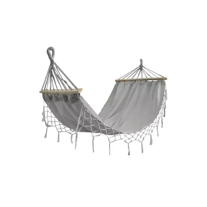 Extralink Black Forest Hammock with Stand in Grey, Front View