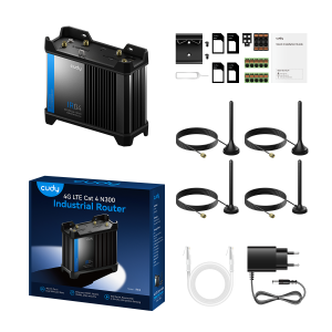 Cudy IR04 | LTE Cat4 Industrie Router, Dual-SIM, WLAN N300, PoE - Bild 3
