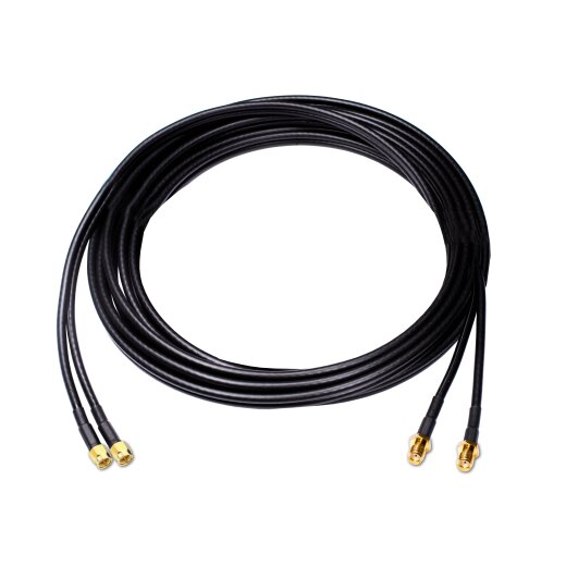 LTE Antennen- Verlängerungskabel, Dual, 5m, SMA Stecker auf SMA Buchse