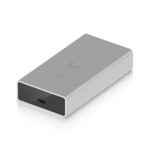 Rückseite des Ubiquiti 10GbE USB-C Adapters mit...