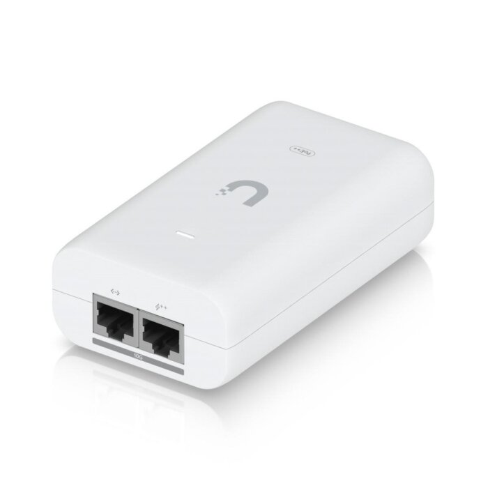 Ubiquiti UniFi 10G PoE++ Adapter, 60W (U-PoE++) in weißer Gehäusefarbe