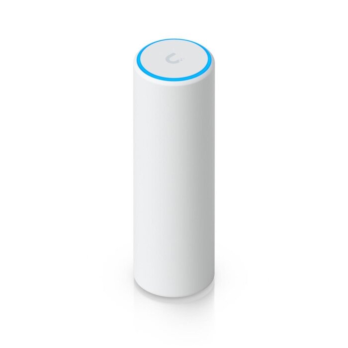 Ubiquiti U7 Mesh WiFi 7 Access Point in weißer, schlanker Bauform.