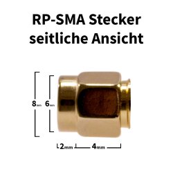 RP-SMA connector side view