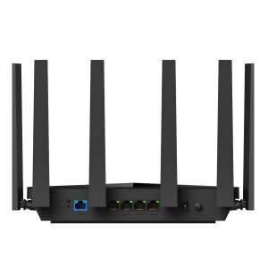 Cudy WR6500 back view with 2.5G WAN and LAN ports