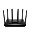 Cudy WR6500 WiFi 7 Router Frontansicht mit leuchtenden LEDs