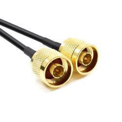 Solid N male connectors, golden